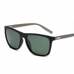 Aviator Classic Polarized Sunglasses Men Retro Brand Designer Sun Glasses Black Multi - Green - CP18XNGYO2N $8.95