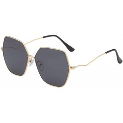 Oversized Fashion Man Women Sunglasses Irregular Shape Eyeglasses Glasses Vintage Retro Style Eyewear - E - C618SU6AEGA $19.24