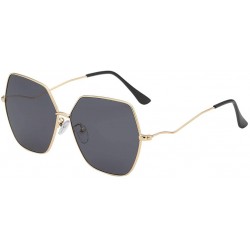 Oversized Fashion Man Women Sunglasses Irregular Shape Eyeglasses Glasses Vintage Retro Style Eyewear - E - C618SU6AEGA $8.17