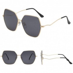 Oversized Fashion Man Women Sunglasses Irregular Shape Eyeglasses Glasses Vintage Retro Style Eyewear - E - C618SU6AEGA $8.17