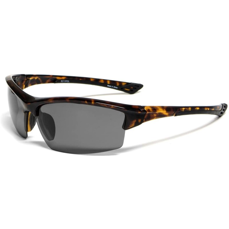 Wrap 8211 High Performance Sport Polarized Sunglasses Semi-Rimless Comfortable & Lightweight Fit - CZ18EMCD9L5 $29.15