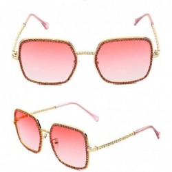 Square Fashion Diamond Sunglasses Crystal Eyeglasses - 2 Gray - C0198EA5OQM $29.34