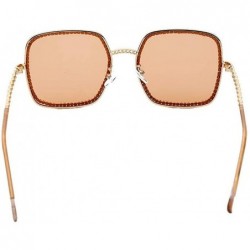 Square Fashion Diamond Sunglasses Crystal Eyeglasses - 2 Gray - C0198EA5OQM $29.34