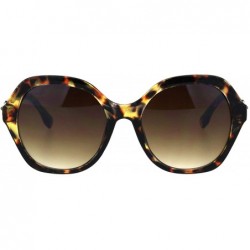 Butterfly Womens Horn Stud Bling 90s Plastic Butterfly Fashion Sunglasses - Tortoise Brown - C218HU0A94O $7.91