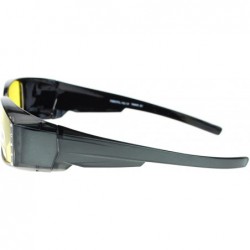 Rectangular Womens Rhinestone Polarized Yellow Night Driving Lens Fit Over Sunglasses - Grey - CY11QLSE3YL $12.77