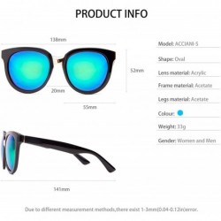 Oversized Classic Cat Eye Polaroid Lens Sunglasses Acetate Frame with Spring Hinges for women - D-blue Green - CK18EQLXI0T $1...