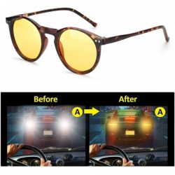 Round Round Night-Driving Glasses - Polarized Anti Glare Night-Vision Glasses for Driving Fishing - CL193303E5H $35.84
