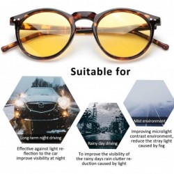 Round Round Night-Driving Glasses - Polarized Anti Glare Night-Vision Glasses for Driving Fishing - CL193303E5H $35.84