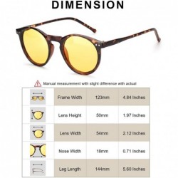 Round Round Night-Driving Glasses - Polarized Anti Glare Night-Vision Glasses for Driving Fishing - CL193303E5H $14.90