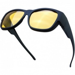 Oversized Driving Polarized Sunglasses Anti Glare Prescription - 2-rubber Black - C518HQOLXD2 $38.87