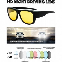 Oversized Driving Polarized Sunglasses Anti Glare Prescription - 2-rubber Black - C518HQOLXD2 $22.29