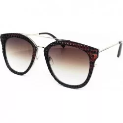 Oversized D653 Premium Oversize Womens Mens Mirror Brand Designer Style Retro vintage Sunglasses - Brown - CA18D78W8OD $32.63