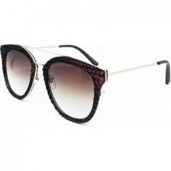 Oversized D653 Premium Oversize Womens Mens Mirror Brand Designer Style Retro vintage Sunglasses - Brown - CA18D78W8OD $19.75