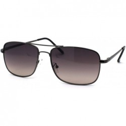 Rectangular Mens Air Force Classic 90s Narrow Racer Pilots Sunglasses - Gunmetal Smoke - CA1977EKKWE $20.13