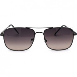 Rectangular Mens Air Force Classic 90s Narrow Racer Pilots Sunglasses - Gunmetal Smoke - CA1977EKKWE $11.27