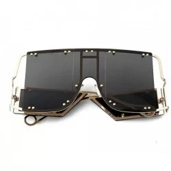 Square Fashion Sunglasses Oversized Glasses fashion - Black - C418XIHQZ38 $26.33