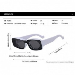 Oversized Unisex Rectangle Sunglasses Glasses Catwalk - C2 - C5197ZMW5MC $10.72