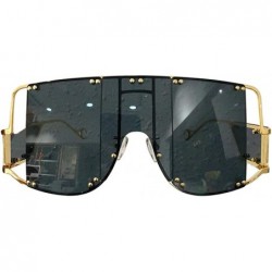 Square Fashion Sunglasses Oversized Glasses fashion - Black - C418XIHQZ38 $10.60