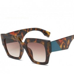 Oversized Oversized Square Sunglasses Multi Tinted Glitter Frame Stylish Inspired - 2 - CD18UCH6D2X $24.05