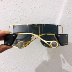 Square Fashion Sunglasses Oversized Glasses fashion - Black - C418XIHQZ38 $10.60