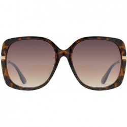 Butterfly Retro Square Butterfly Sunglasses for Women UV Protection - Tortoise + Brown Gradient - CY1960QSYUN $13.66