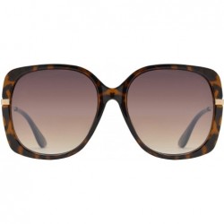 Butterfly Retro Square Butterfly Sunglasses for Women UV Protection - Tortoise + Brown Gradient - CY1960QSYUN $13.66