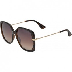 Butterfly Retro Square Butterfly Sunglasses for Women UV Protection - Tortoise + Brown Gradient - CY1960QSYUN $13.66