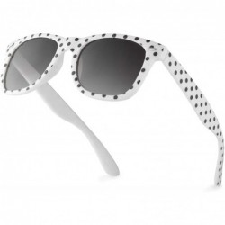 Wayfarer Polka Dot Retro Fashion Sunglasses - 100% UV400 - White - CD11OXK5MRB $19.80