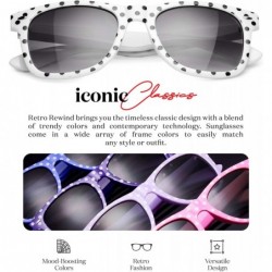 Wayfarer Polka Dot Retro Fashion Sunglasses - 100% UV400 - White - CD11OXK5MRB $8.74