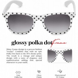 Wayfarer Polka Dot Retro Fashion Sunglasses - 100% UV400 - White - CD11OXK5MRB $8.74