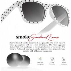 Wayfarer Polka Dot Retro Fashion Sunglasses - 100% UV400 - White - CD11OXK5MRB $8.74