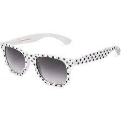 Wayfarer Polka Dot Retro Fashion Sunglasses - 100% UV400 - White - CD11OXK5MRB $8.74