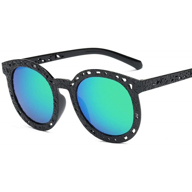 Oversized Sunglasses for Women Hollow Simple Sunglasses Accessories Beach Sun Glasses - Black-yellow Green - C318W5EMWNN $26.82