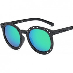 Oversized Sunglasses for Women Hollow Simple Sunglasses Accessories Beach Sun Glasses - Black-yellow Green - C318W5EMWNN $26.82