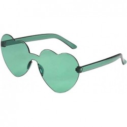 Rimless Rimless Sunglasses Transparent Frameless Glasses - Hot Pink - C4199ZHWS6S $9.04