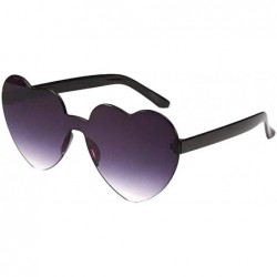 Rimless Rimless Sunglasses Transparent Frameless Glasses - Hot Pink - C4199ZHWS6S $9.04