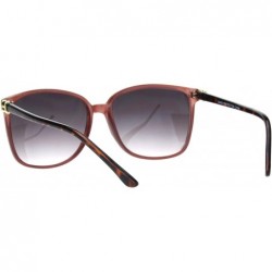 Rectangular Womens Elegant Rectangular Thin Plastic Boyfriend Sunglasses - Burgundy Smoke - CO18Q0DH8UQ $11.18