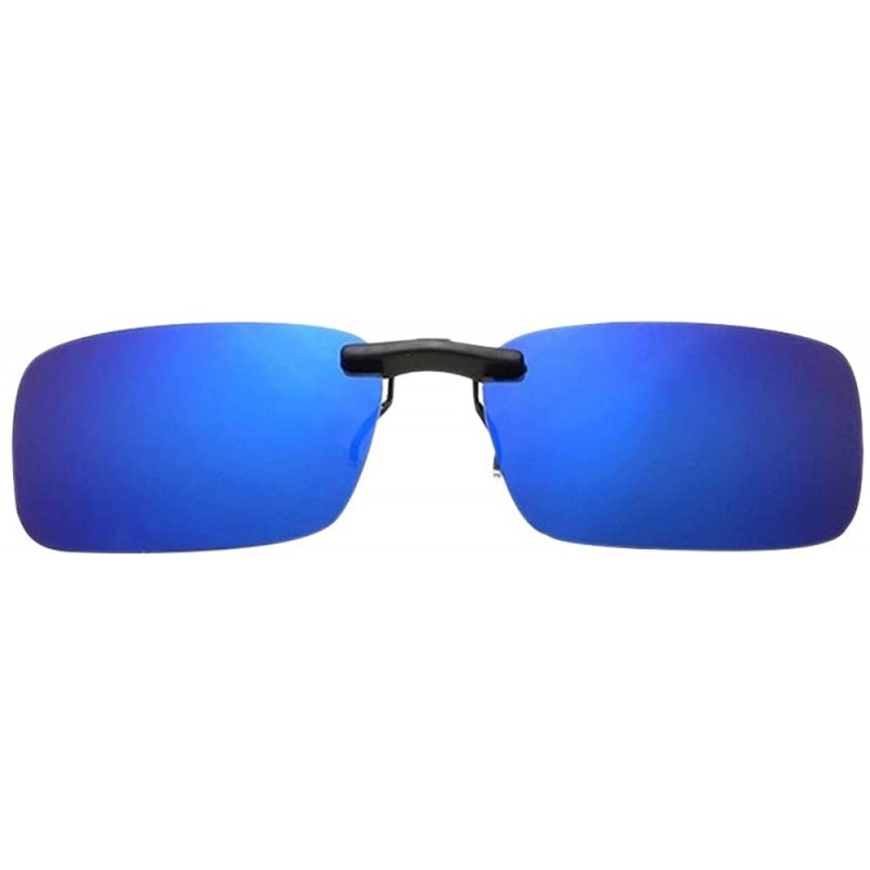 Goggle UV400 Clip on Polarised Sunglasses Fit over Prescription Eyeglasses - Blue - CC18RC68R57 $9.12