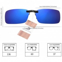 Goggle UV400 Clip on Polarised Sunglasses Fit over Prescription Eyeglasses - Blue - CC18RC68R57 $9.12