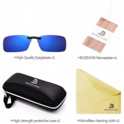 Goggle UV400 Clip on Polarised Sunglasses Fit over Prescription Eyeglasses - Blue - CC18RC68R57 $9.12