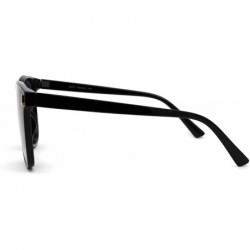 Rectangular Mens Hipster Inset Lens Large Horn Rim Retro Plastic Sunglasses - All Black - CO196EEDMK0 $15.29