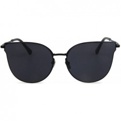 Cat Eye Cat Eye Women Fashion Designer Sunglasses Metal Frame Colored Lens - 86010_c1_black_smoke - CC12O3T6W4U $12.93