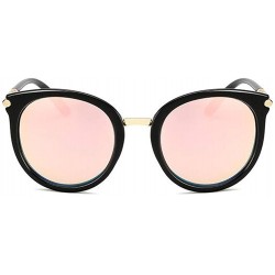 Round Vintage Round Polarized Sunglasses for Women Classic Retro Designer Style - Pink - CN18X7XMNI2 $11.23