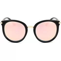 Round Vintage Round Polarized Sunglasses for Women Classic Retro Designer Style - Pink - CN18X7XMNI2 $25.86
