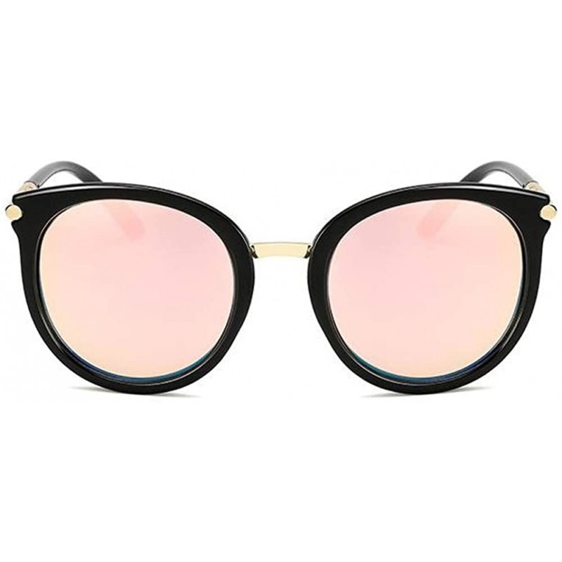 Round Vintage Round Polarized Sunglasses for Women Classic Retro Designer Style - Pink - CN18X7XMNI2 $11.23