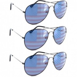 Aviator American Flag Aviator Sunglasses Glasses - 3 Gunmetal - CT11KTB4SMN $18.01
