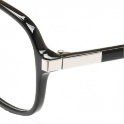 Aviator Unisex Lightweight Retro 80's Aviator Style Prescription Eyeglass Frames - Black - CZ18O8AC55H $17.35