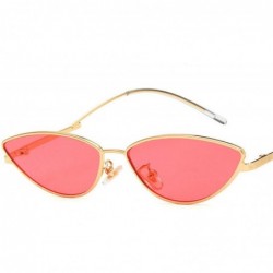 Oversized 2018 New Fashion Sunglasses Women Metal Retro Colorful Transparent Small Cat Eye UV400 - C6 - CN197Y7ULDN $25.20