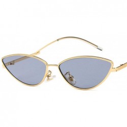 Oversized 2018 New Fashion Sunglasses Women Metal Retro Colorful Transparent Small Cat Eye UV400 - C6 - CN197Y7ULDN $25.20