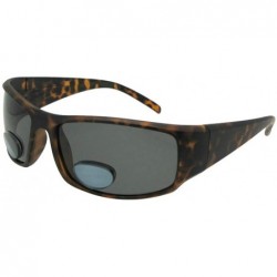 Wrap Big Polarized Bifocal Fishing Sunglasses For Men P13 - Flat Tortoise-gray Lenses - CV180NG6QCS $30.56